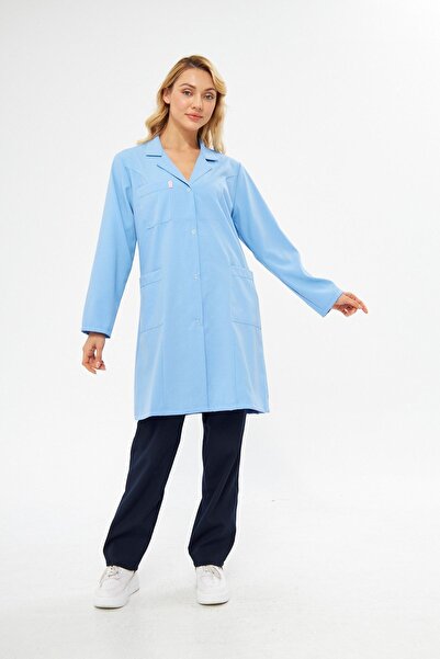 mervem İş Önlüğü Alpaka Mavi