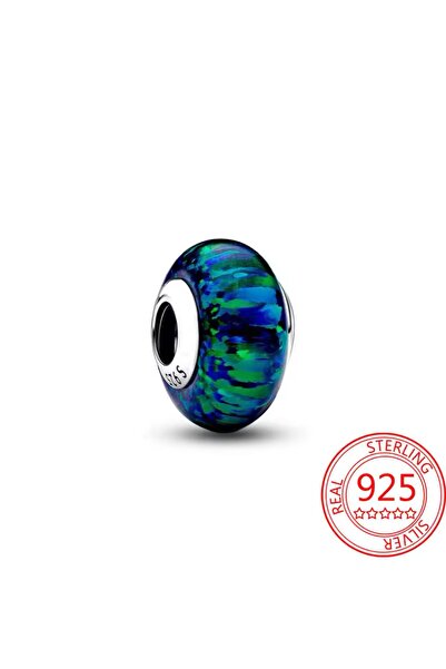 POSEİDONS JEWELLERY 925 Ayar Gümüş Işıltılı Yeşil Charm