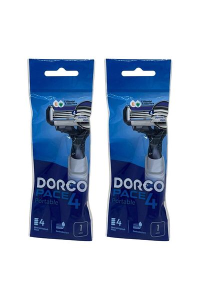 Dorco Pace 4 - Vitamin E and Aloe Vera Extract Moisturizing Razor 2 Pieces