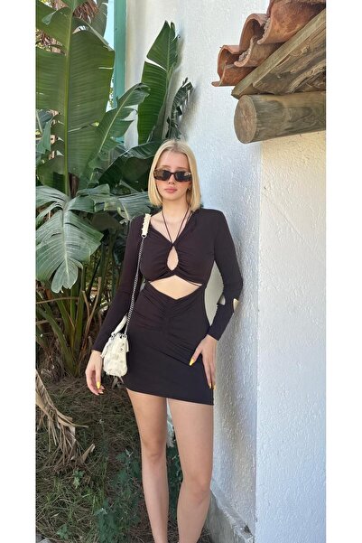 FİOXCO Portio - Κοντό φόρεμα με κορδόνια