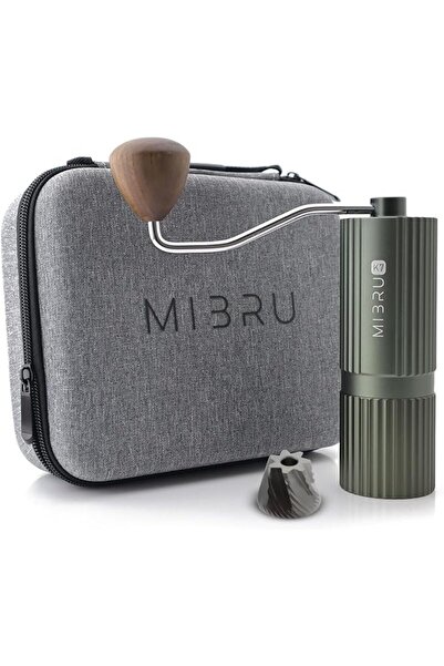 MIBRU Coffee manual grinder SS burr K7 From olive