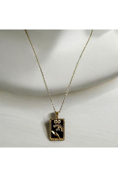 Novachic The Magician Gold Tarot Steel Necklace