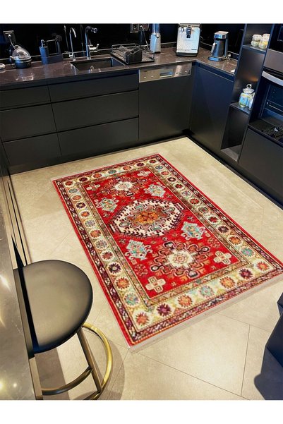 Rugs Modern Halı مجموعة Leyla Collection سجادة قاعدة منسوجة ذات حدود بيج ونمط...