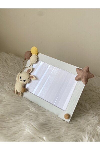 atölye ay ışığı Tavşanlı Çocuk Odası Çerçeve Krem Kahve