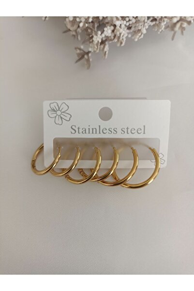 Jüpiterjewellery الصلب الأول مجموعة من 6 أقراط بسمك 5 ملم