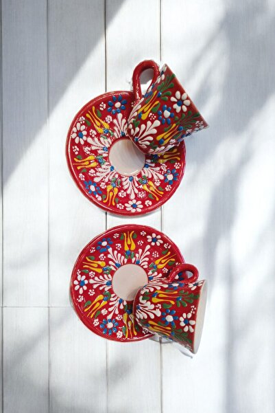 Home Dantel desen  Çini 2 li  kahve fincanı takımı