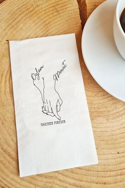 Hediyenza Baskılı Söz Düğün Nişan Peçetesi Sunum Peçetesi 006 20 Adet