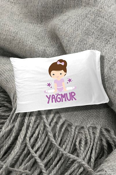 Hediyenza Lilac Printed Decorative Children's Pillow Case 50x70 Cm 1 Piece - Single - White