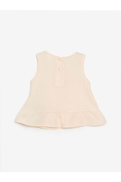 LC Waikiki Lcw Crew Neck Sleeveless Basic Baby Girl Blouse and Shorts Set of 2