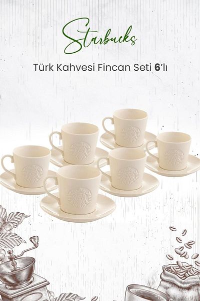 Starbucks Turkish Coffee Cup Set of 6