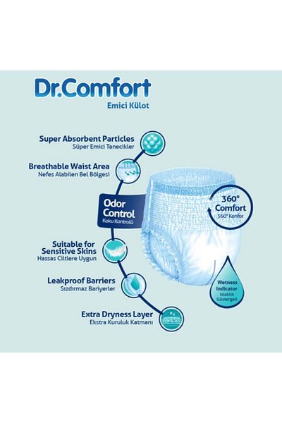 Dr.Comfort Adult Absorbent Panties Large 30 Pieces 1 Pack 30 Pieces