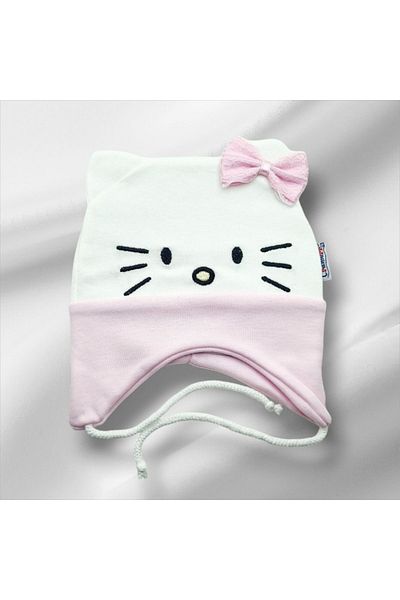 Çağrı Store Beret Hello Beret Double Layer Girl Combed Cotton Beret
