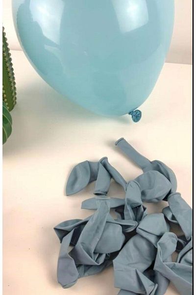 Öztürkpartievi Retro Storm Blue Sea Sand Gold Chrome Balloon Chain