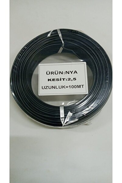 BERKS 2.5 mm SİYAH Nya Kablo 100 metre  Tam Kesit Tesisat Kablosu