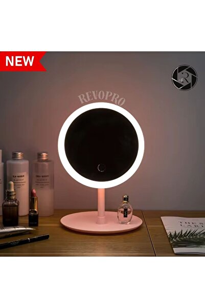 REVOPRO مرآة LED بيضاء تعمل باللمس - سطح طاولة مستدير، GEXTR 657515