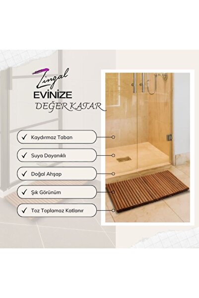 Zingaldesign Ahşap Yer Paspası Silindir