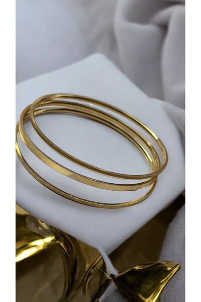 İNN JEWELLERY Çelik Ajda Bilezik Kararmaz Antialerjik Simli Figürlü ( 2 Yıl İ...