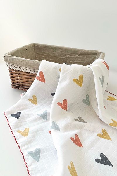 COOLMINIES Muslin Newborn Baby Blanket - 100% Cotton, 80*90 cm, Multi-Purpose Blanket