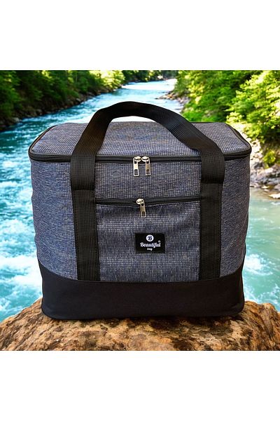 beautiful bag Термоизолирана голяма чанта за пикник с обем 40 литра, която поддържа едновременно топла и студена