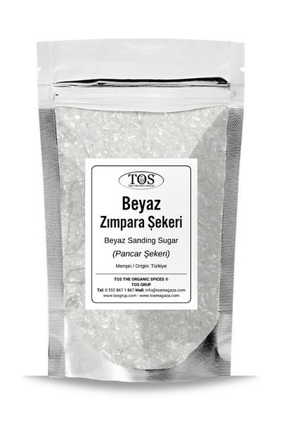 TOS The Organic Spices 250 g White Sanding Sugar - White Sanding Sugar