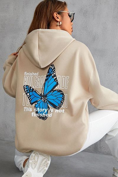 uyguntarz Φούτερ με στάμπα Unisex Butterfly Back