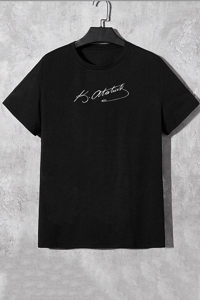 uyguntarz Μπλουζάκι Unisex K.atatürk Signature Printed