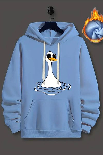 uyguntarz Oversize mikina Duck s potiskem