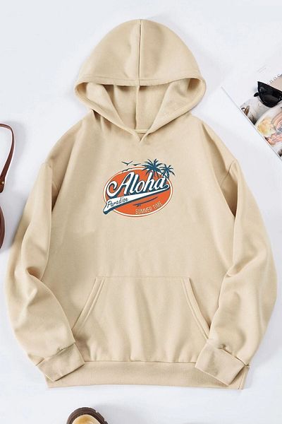 uyguntarz Unisex φούτερ με στάμπα Aloha