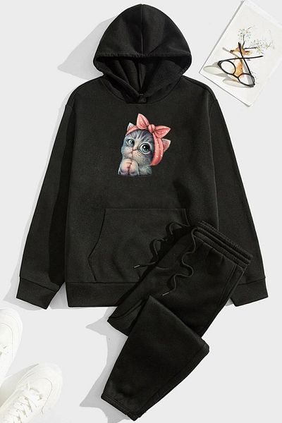 uyguntarz Σετ φόρμας Unisex Cute Cat