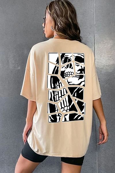 uyguntarz Μπλουζάκι Unisex Skullcracked Printed