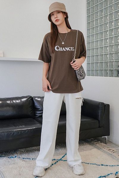 uyguntarz Унисекс тениска Chance Printed Design