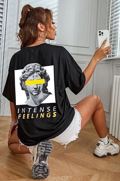 uyguntarz Unisex Αισθητική εμπριμέ μπλούζα