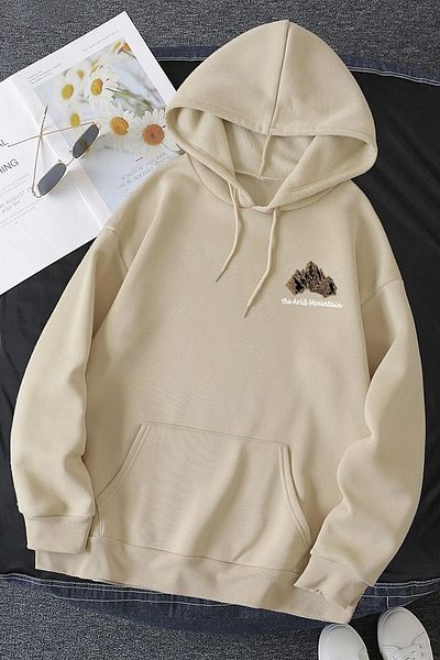 uyguntarz Φούτερ Unisex Oversize Arid Mountain με στάμπα