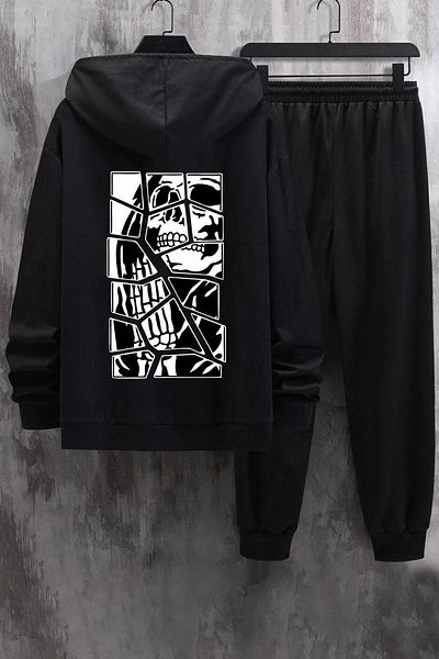 uyguntarz Σετ φόρμας Unisex Skullcracked printed