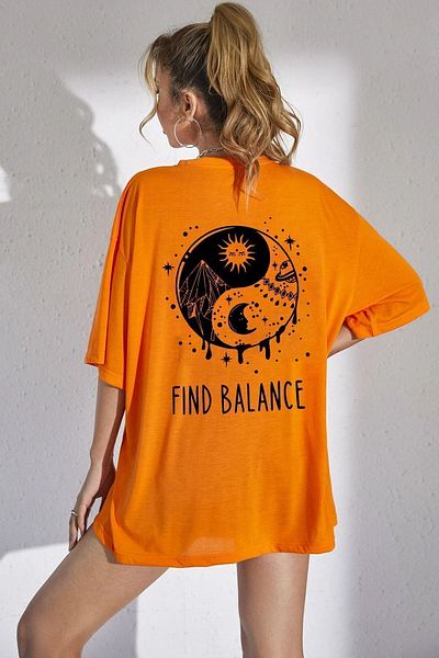 uyguntarz Μπλουζάκι Unisex με στάμπα Yin & Yang