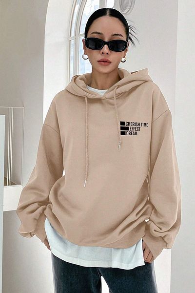 uyguntarz Unisex φούτερ με στάμπα Cherish Time
