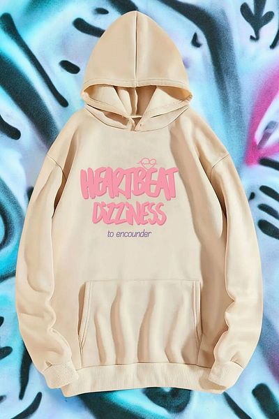 uyguntarz Φούτερ Unisex Oversize - HeartBeat Printed