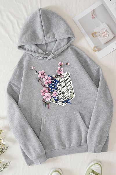 uyguntarz Φούτερ με στάμπα Unisex Flowers
