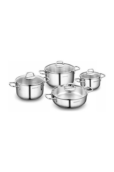 KORKMAZ Perla 8-Piece 4-Piece Cookware Set A1606