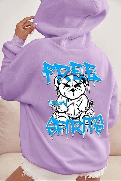uyguntarz Sweatshirt mit Graffiti-Aufdruck auf der Rückseite