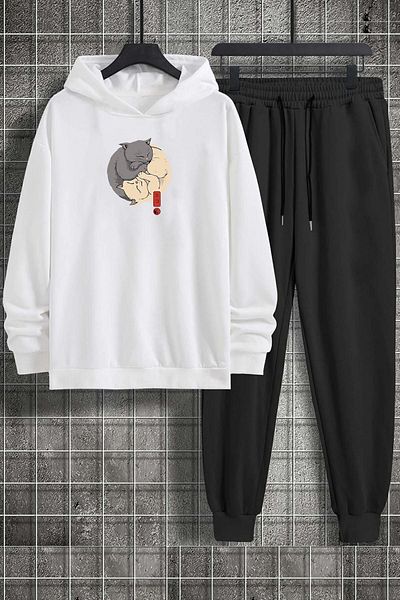 uyguntarz Σετ φόρμας Unisex Shinobi Cat printed