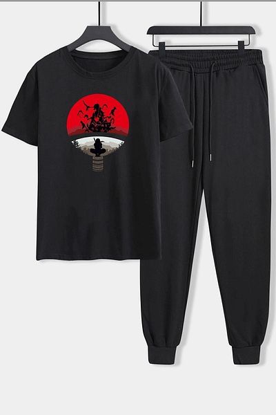 uyguntarz Σετ φόρμας Unisex Itachi Uchiha εμπριμέ 2 τεμαχίων