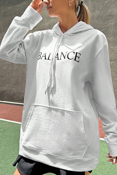 uyguntarz Φούτερ Unisex Oversize Balance με στάμπα