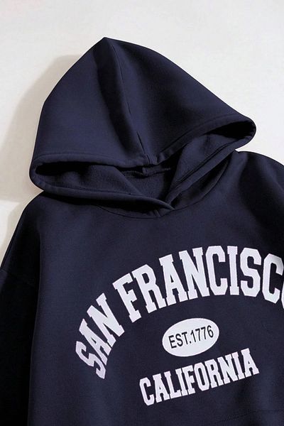 uyguntarz Щампа San Francisco - Суичър с голям размер