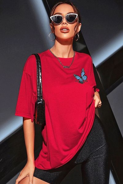 trendypassion Tricou cu design imprimat pe spate