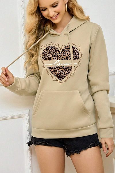 uyguntarz Φούτερ με στάμπα καρδιάς Oversize
