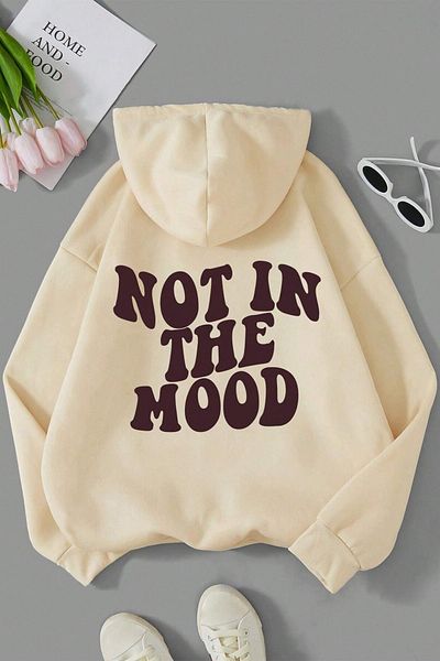 uyguntarz Übergroßes „I'm Not in the Air“-Sweatshirt mit Aufdruck