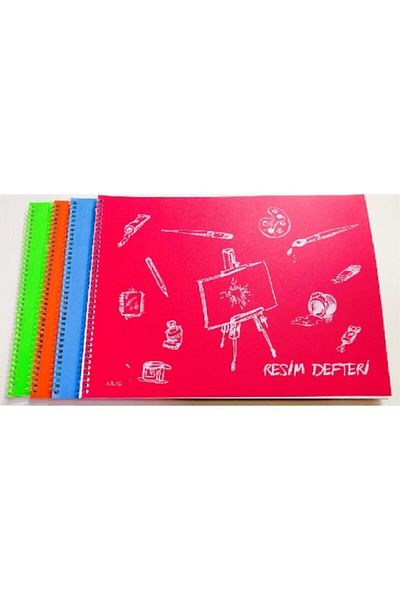 Defne Plastic Cover (3 Pieces) 25x35 Wire Picture Notebook 25 Yp