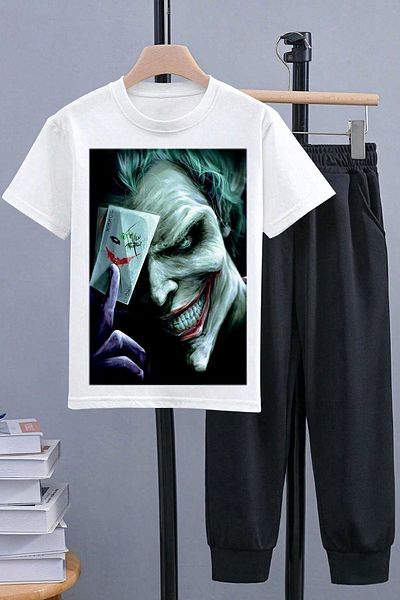 uyguntarz Trainingsanzug-Set für Kinder mit Joker-Aufdruck