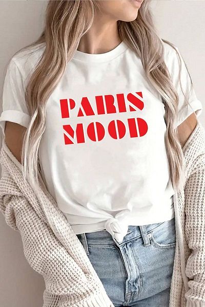 uyguntarz Μπλουζάκι Unisex Paris Mood Printed Design